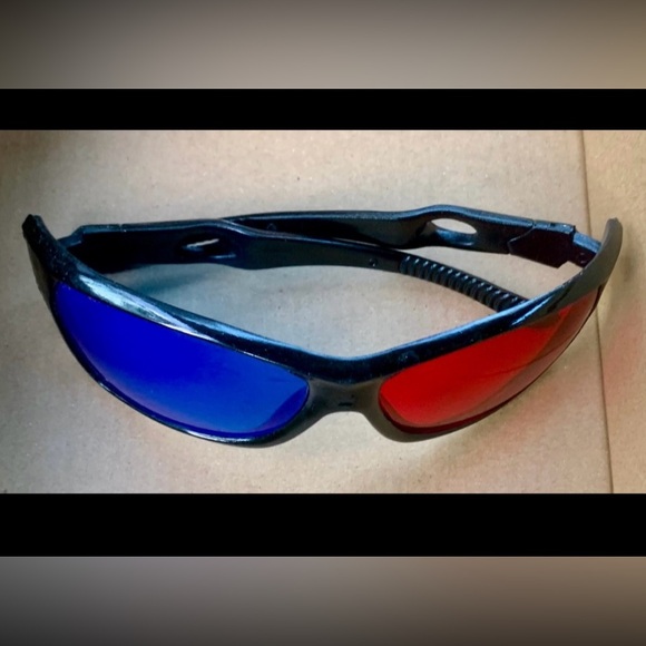 1990s Vtg Adult One Size 3D Movie Image Viewing Glasses - Picture 4 of 8
